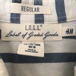 Strip button-down shirt/ Flannel